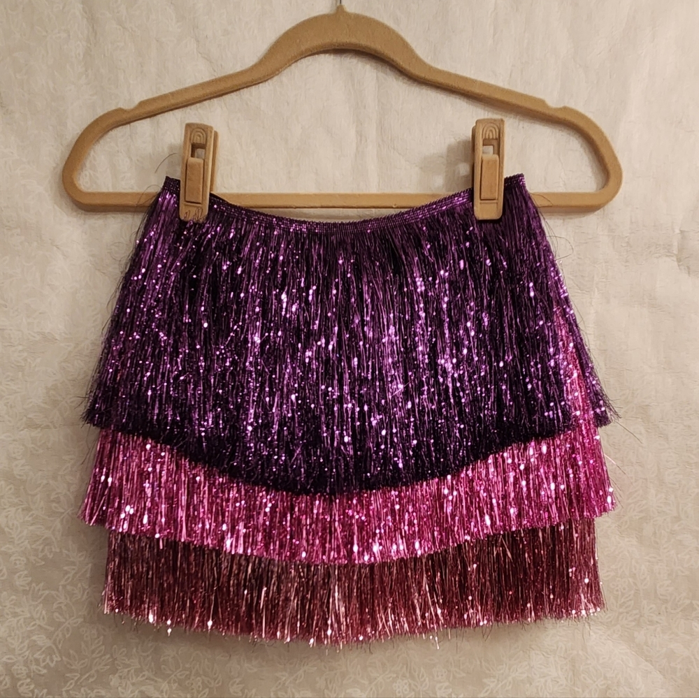 Nasty Gal Tinsel Party Skirt, size 0